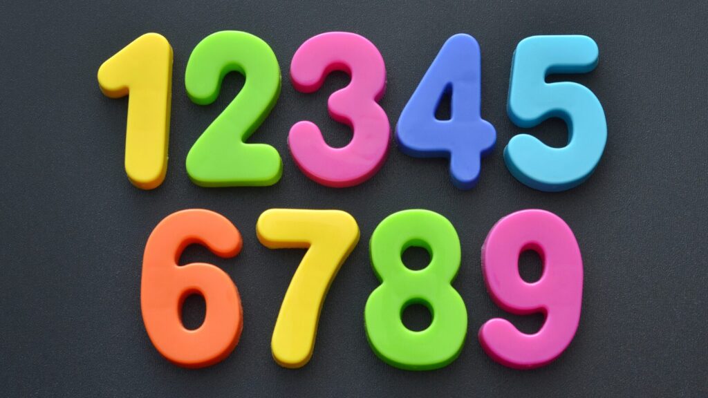 1~9の数字